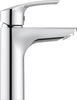 Duravit DuraVelez mezclador de lavabo, con función FreshStart de ahorro de energía, 18,7 cm (tamaño M), cromo