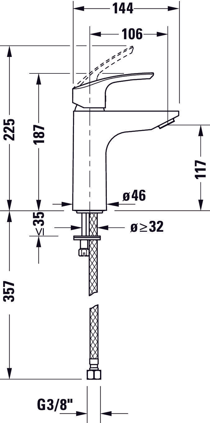 Duravit DuraVelez mezclador de lavabo