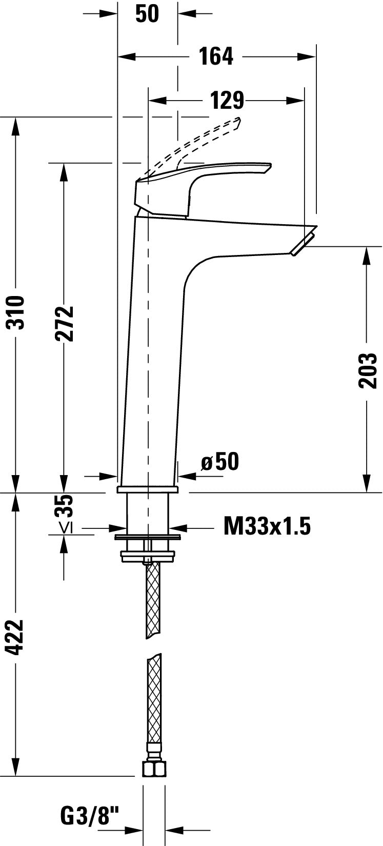 Duravit DuraVelez mezclador de lavabo