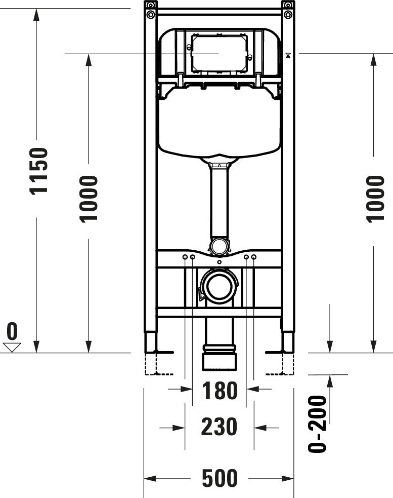 Duravit DuraSystem elemento de instalación para WC