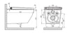 Juego completo de inodoro con ducha Basic 1104 con elemento de pared previa Geberit Duofix