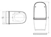 Juego completo de inodoro de ducha PRO+1104 con elemento de instalación previa Geberit Duofix