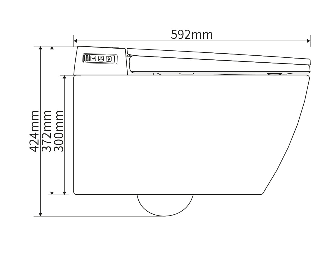 Juego completo de inodoro ducha 540 PRO con elemento de preinstalación Geberit Duofix