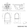 Juego completo de inodoro de ducha PREMIUM 1102 con elemento de premuro Geberit Duofix