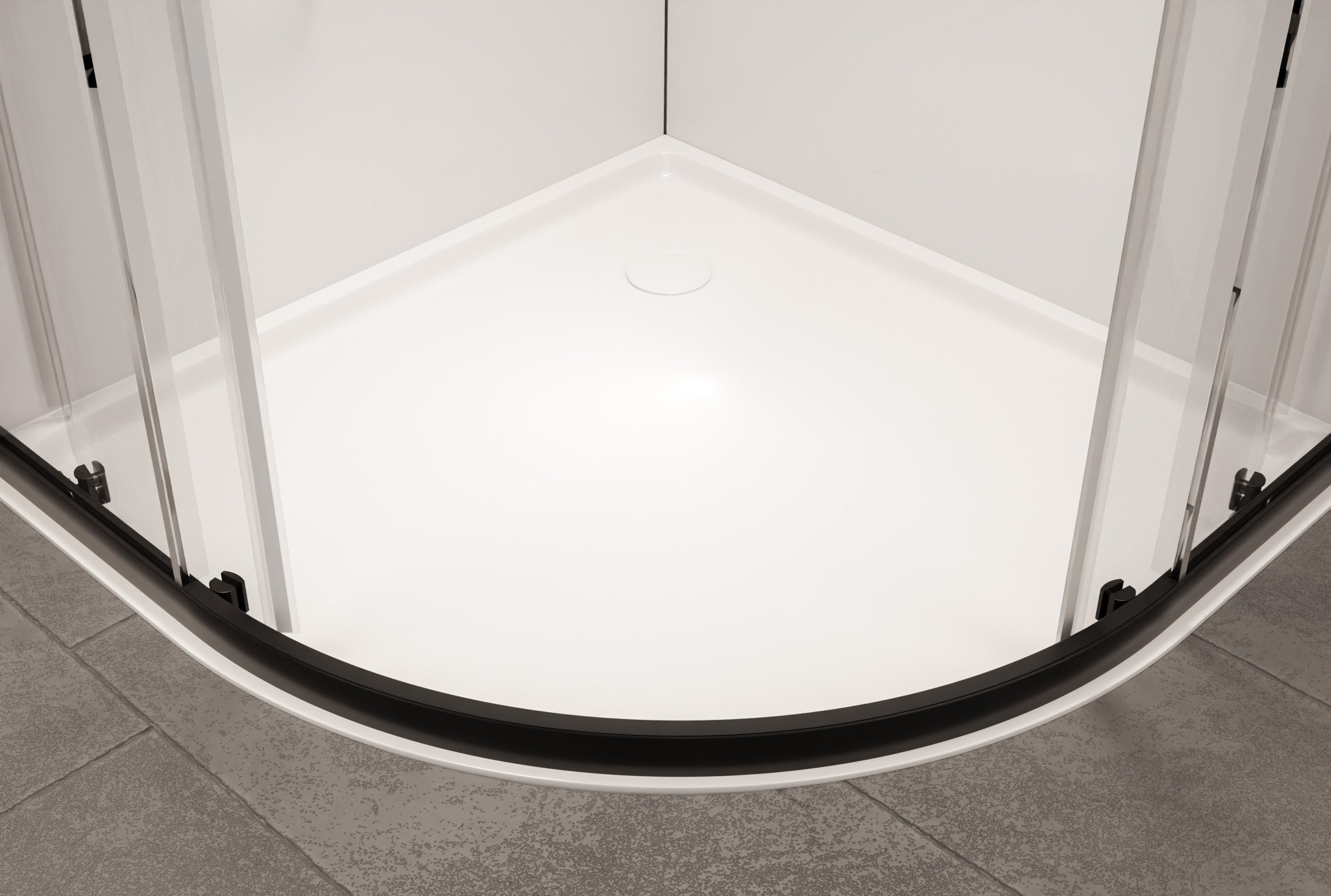 Ducha redonda NT509 con puertas correderas