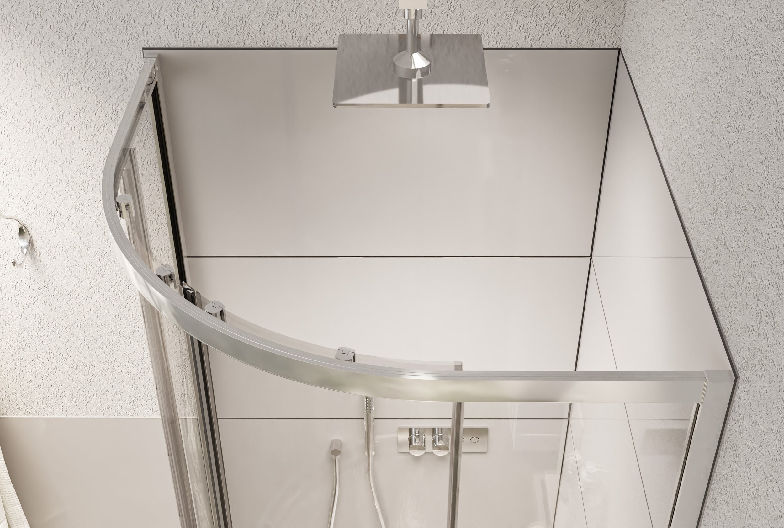 Ducha redonda NT509 con puertas correderas