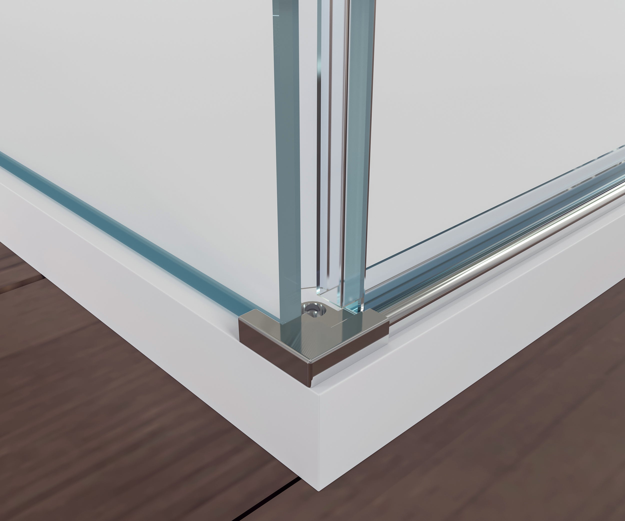 Mampara de ducha en forma U EX412 - 120 x 90 x 195 cm - con auténtico cristal NANO DE 8 mm