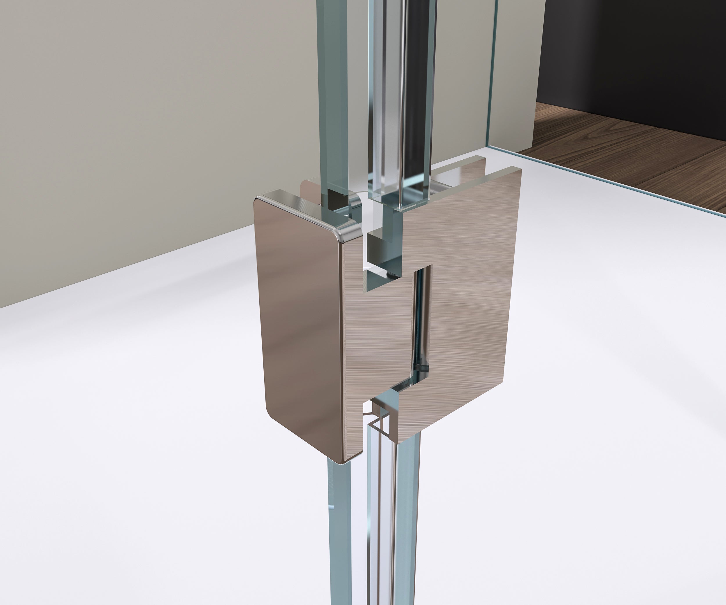 Mampara de ducha en forma U EX412 - 120 x 90 x 195 cm - con auténtico cristal NANO DE 8 mm