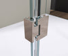 Mampara de ducha en forma U EX412 - 120 x 90 x 195 cm - con auténtico cristal NANO DE 8 mm