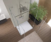 Mampara de ducha en forma U EX412 - 120 x 90 x 195 cm - con auténtico cristal NANO DE 8 mm