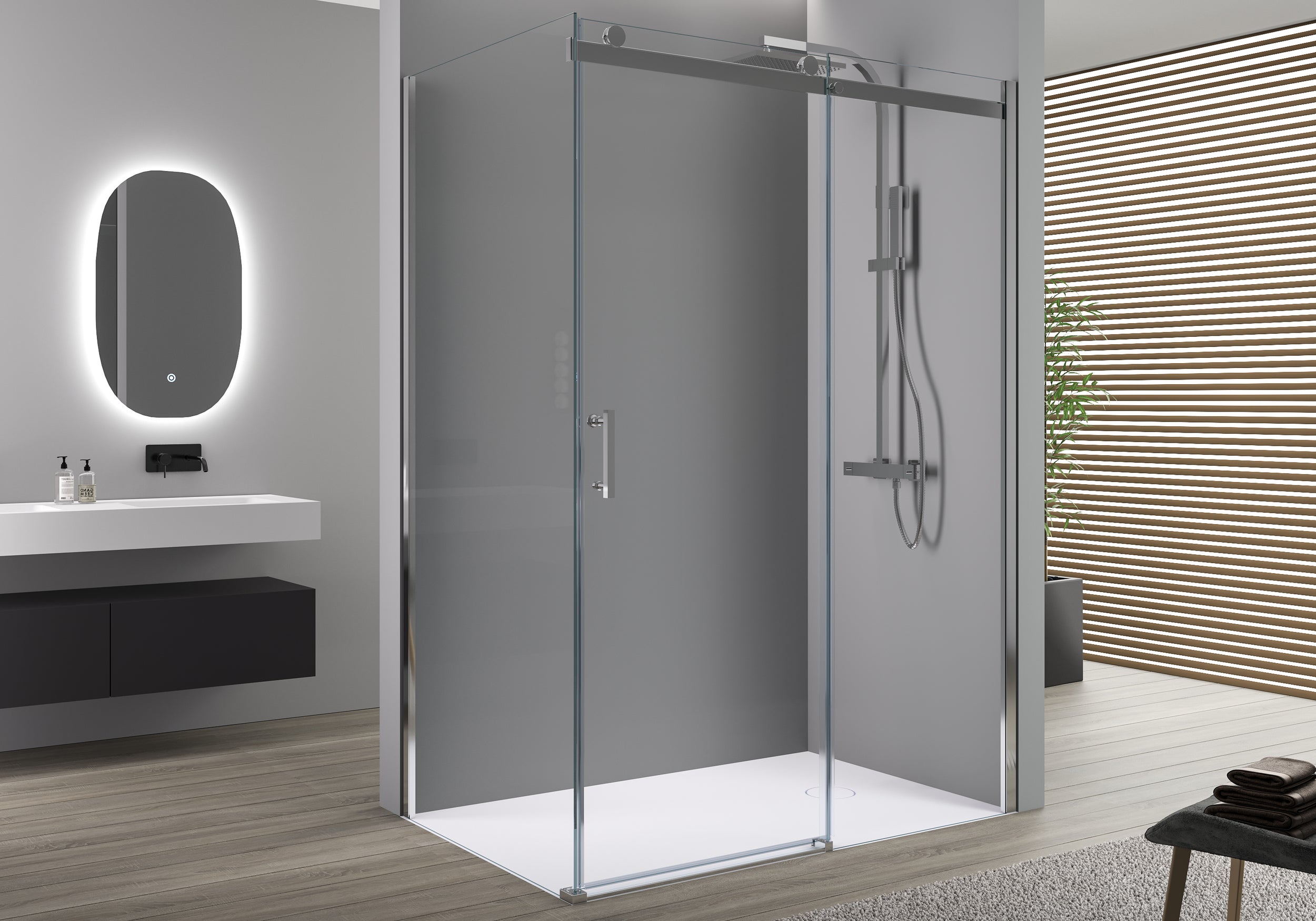 Cabina de ducha con puerta corredera EX806