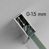 Mampara de ducha fija sin puerta - nano protección-cristal auténtico de 8 mm EX101 negro - cristal gris - anchura seleccionable 