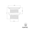 Válvula de desagüe FLOWTEC con colador