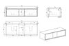 Mueble lavabo Fiona Multy 160 cm