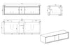 Mueble de cuarto de baño Fiona Multy 180 cm