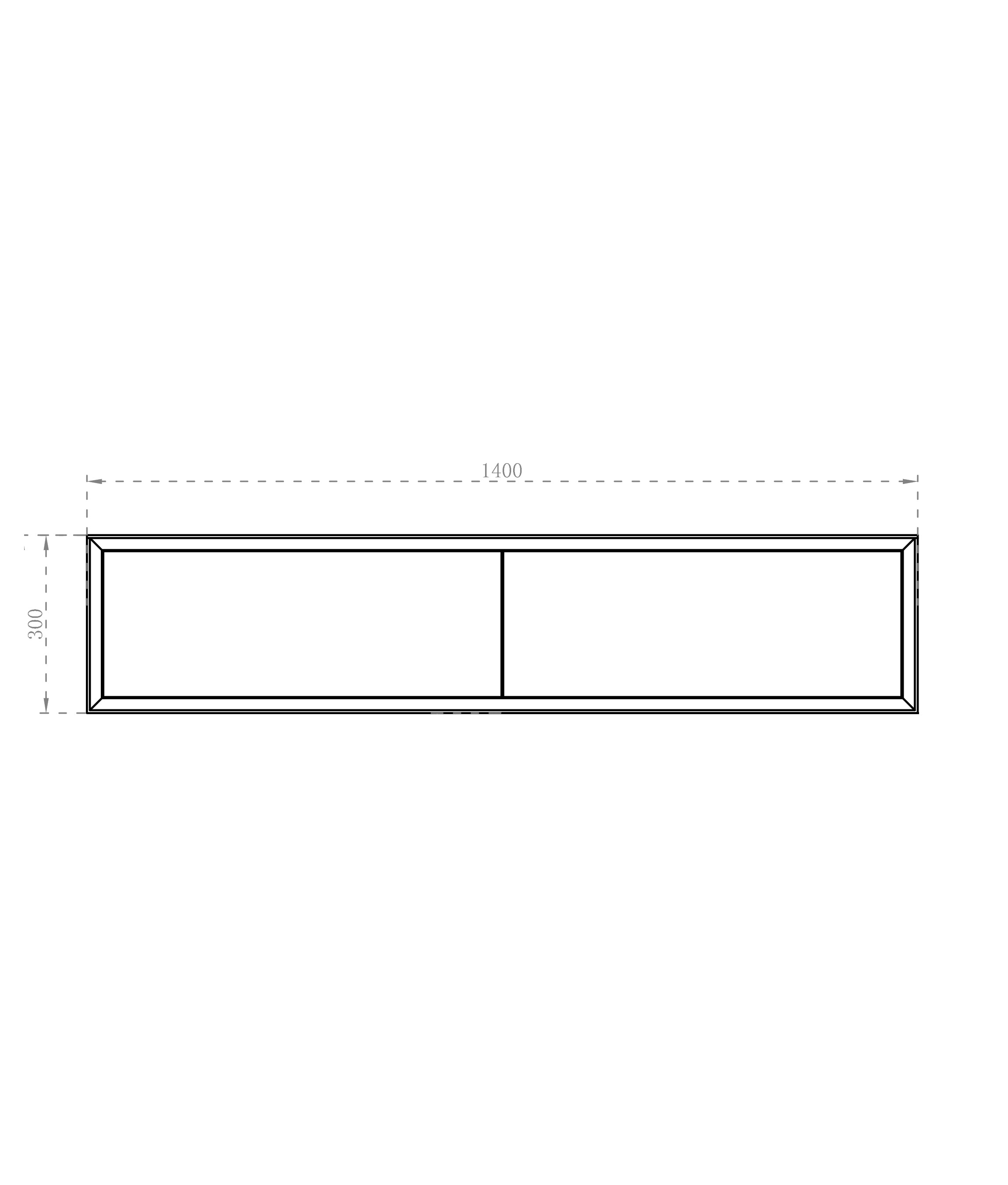 Mueble de baño Sideboard Fiona Slim 140 cm blanco mate 