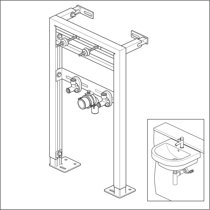 Elemento de premontaje para lavabo BERNSTEIN