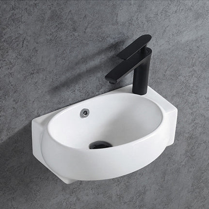 KW198 Lavabo mural de cerámica para WC de invitados