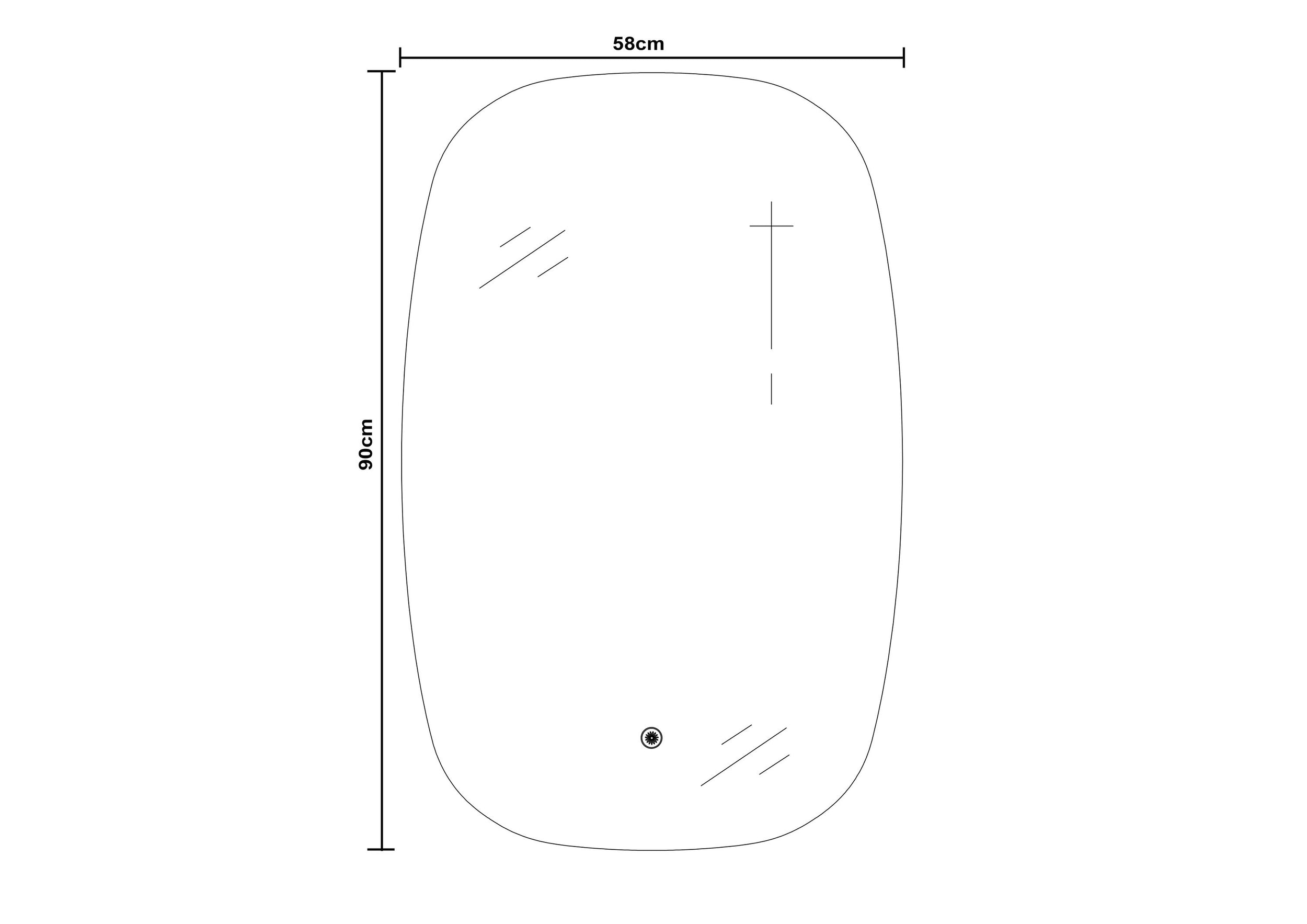 Espejo de baño con iluminación LED INALCO Oval