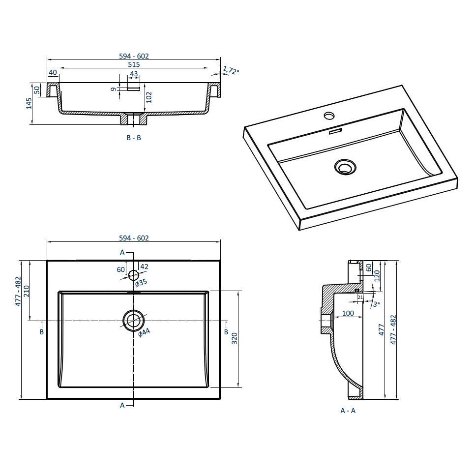 Conjunto de muebles de baño M600