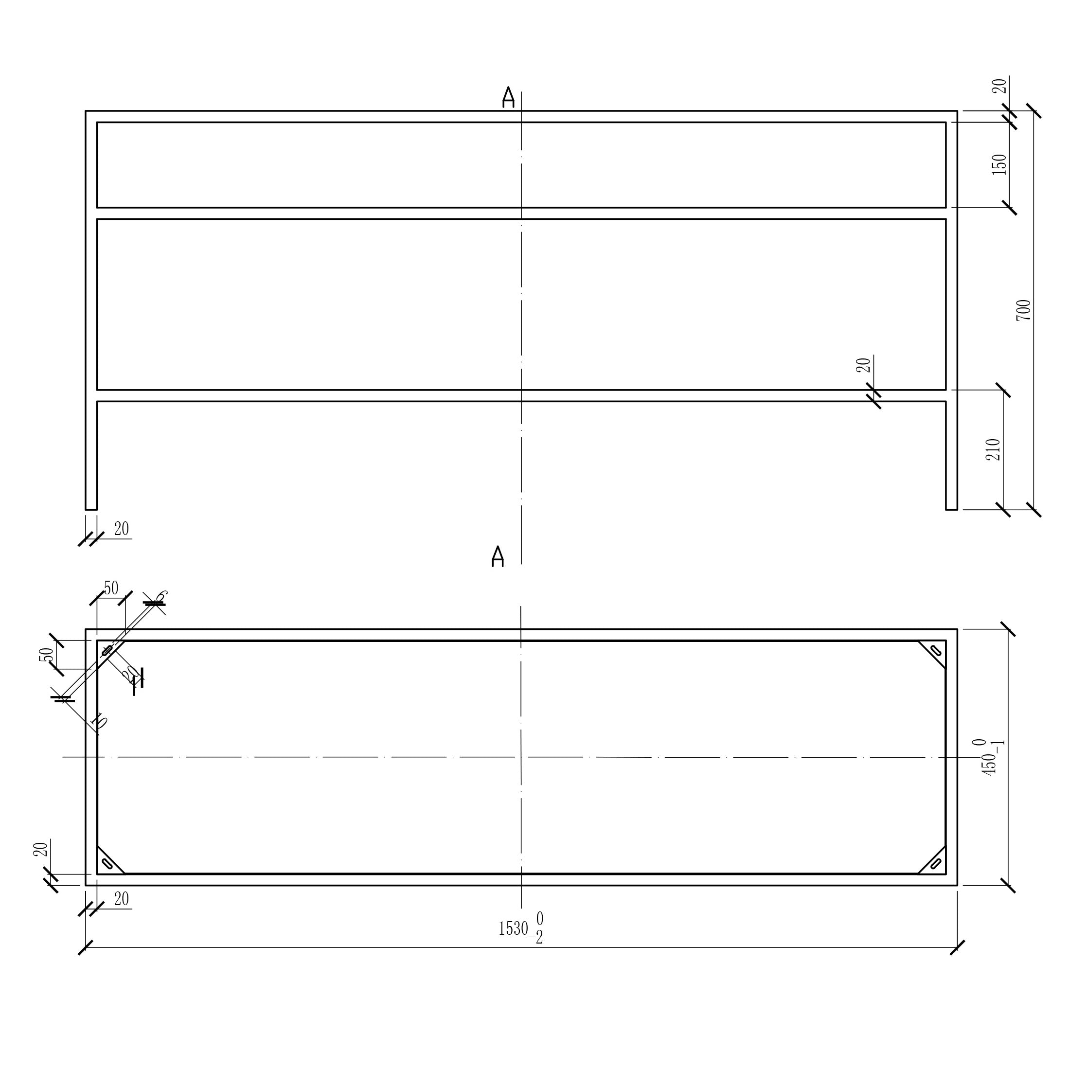 Consola metálica para lavabo 150S