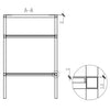 Consola metálica para lavabo 150S