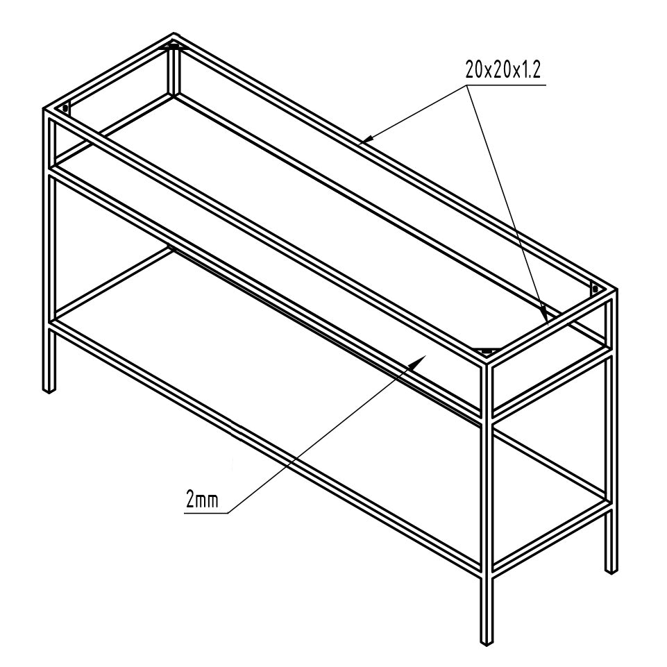 Consola metálica para lavabo 150S