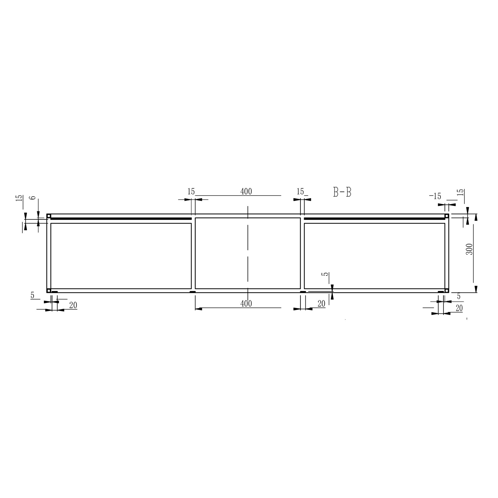 Encimera metálica suspendida para lavabo 150S - negro mate - adecuada para lavabo doble BERNSTEIN TWG16