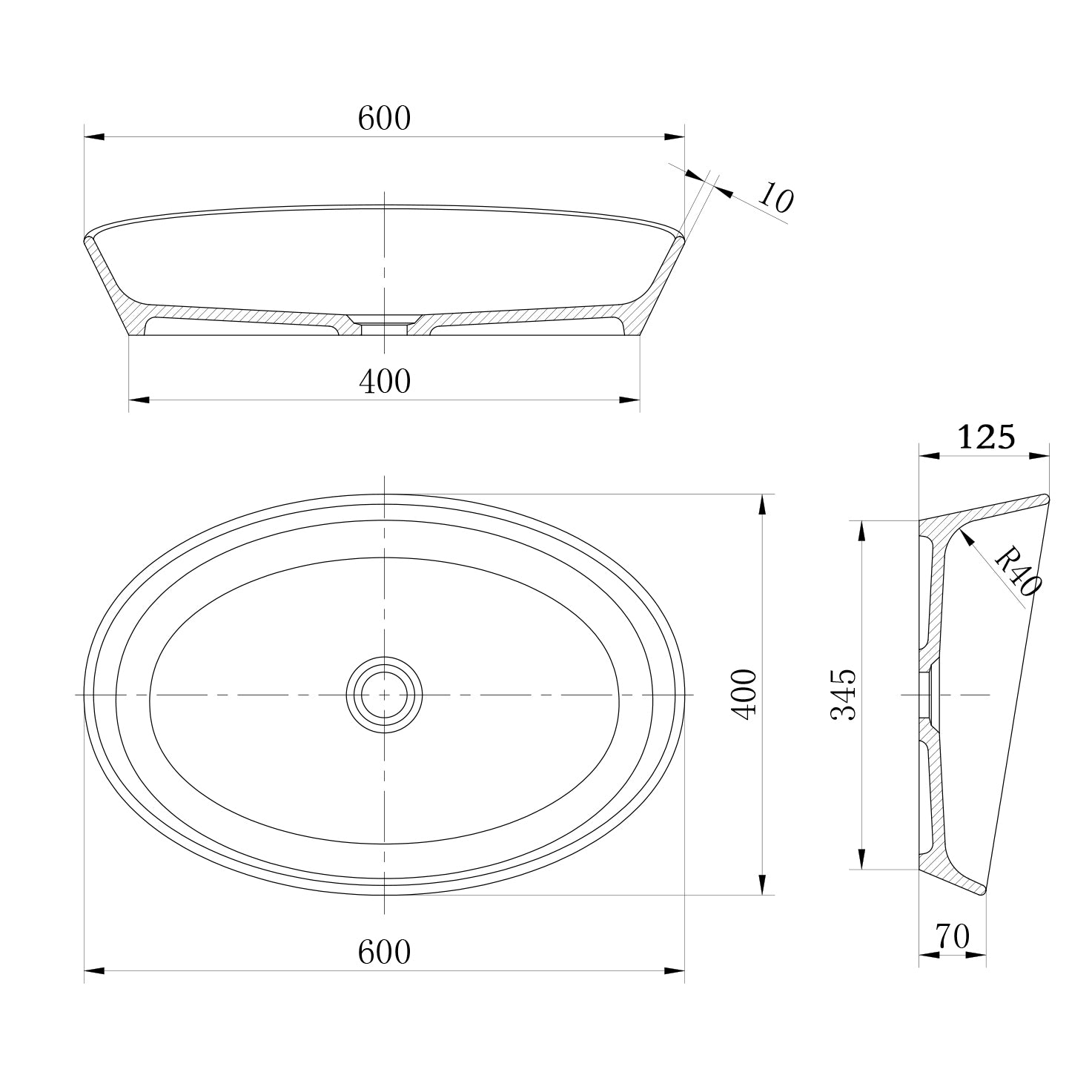 Lavabo sobre encimera NT2660