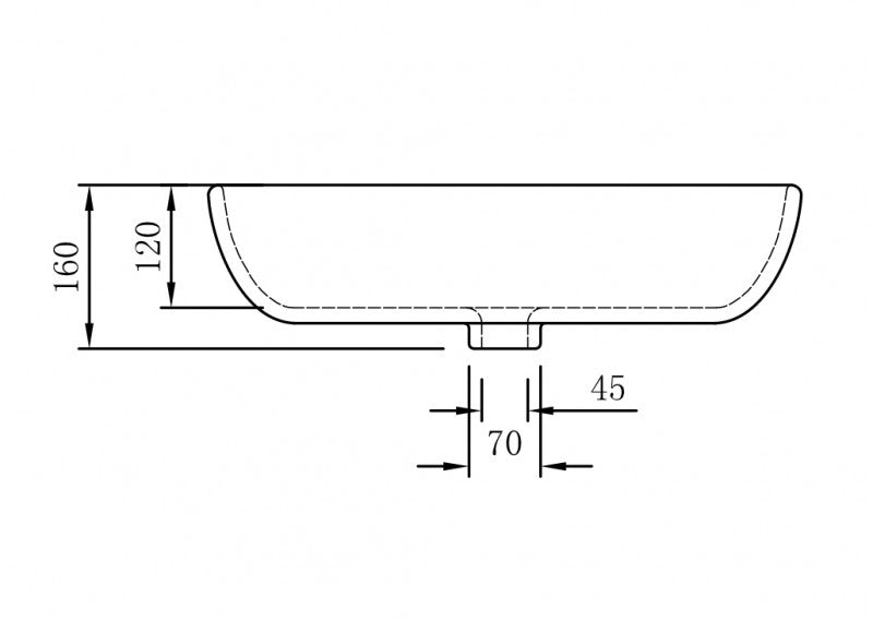 Lavabo para apoyar NT3155 - cerámica sanitaria - 58 x 38,5 cm