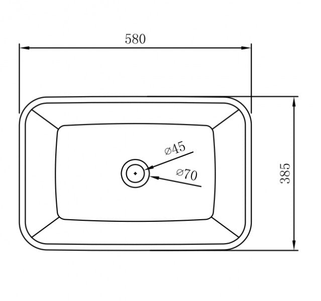 Lavabo para apoyar NT3155 - cerámica sanitaria - 58 x 38,5 cm