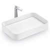 Lavabo sobre encimera NT38 en resina mineral Solid Stone - blanco mate - 60 x 40 x 11 cm