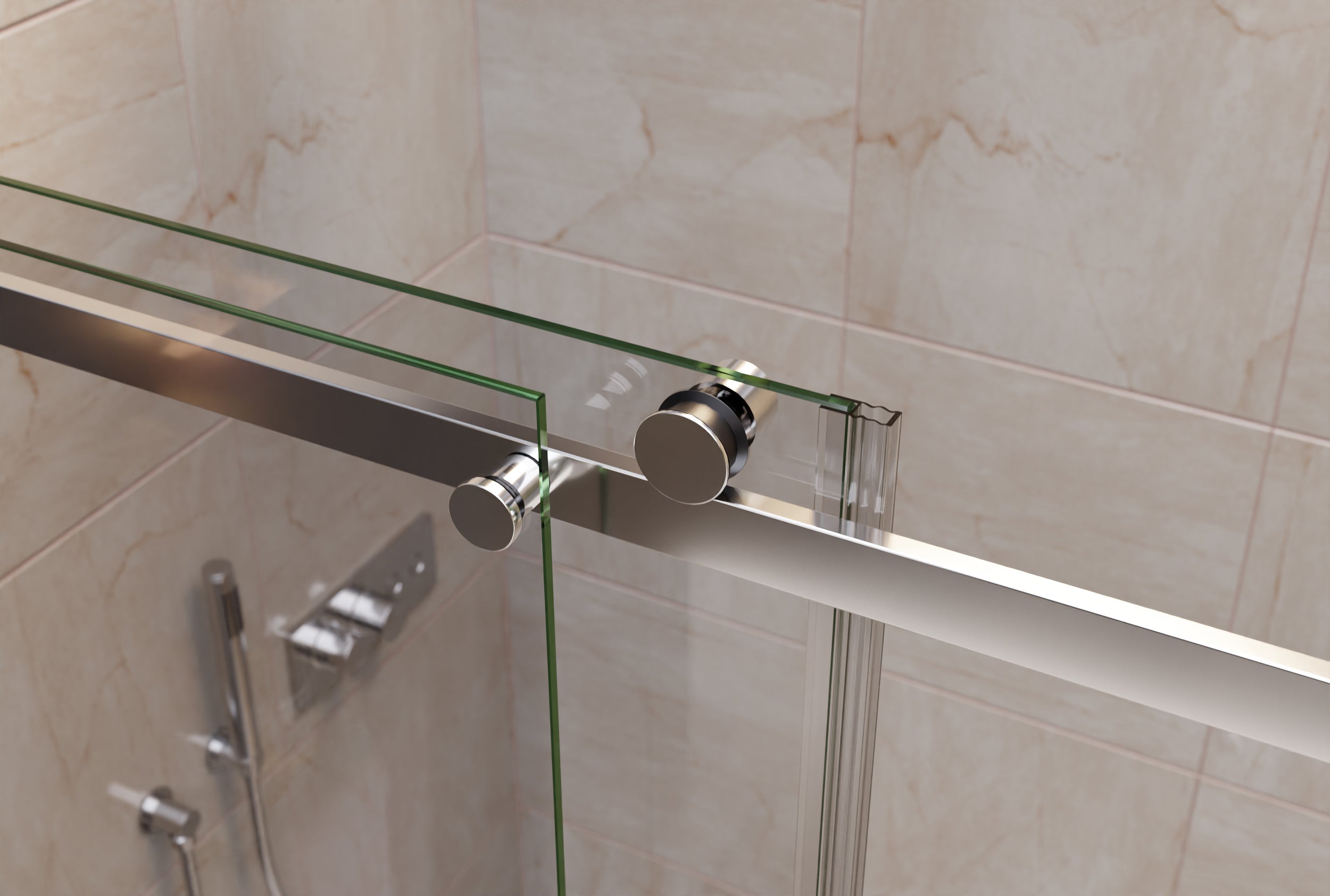 Ducha nicho con puerta corredera NT806 FLEX - Cristal nano transparente - grosor de cristal seleccionable