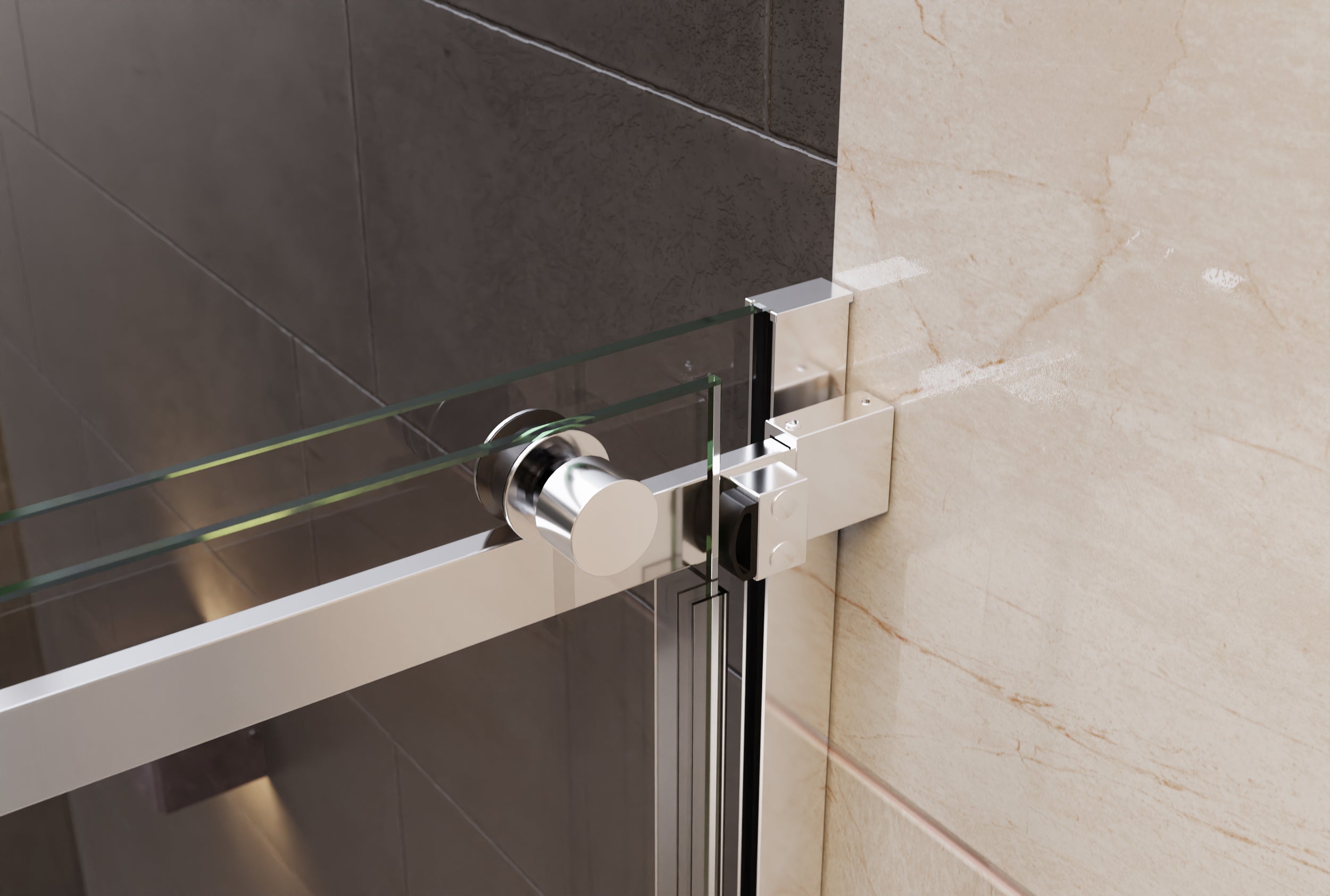 Ducha nicho con puerta corredera NT806 FLEX - Cristal nano transparente - grosor de cristal seleccionable