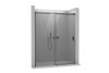 Ducha alcoba con puerta corredera NT806 FLEX Negro mate
