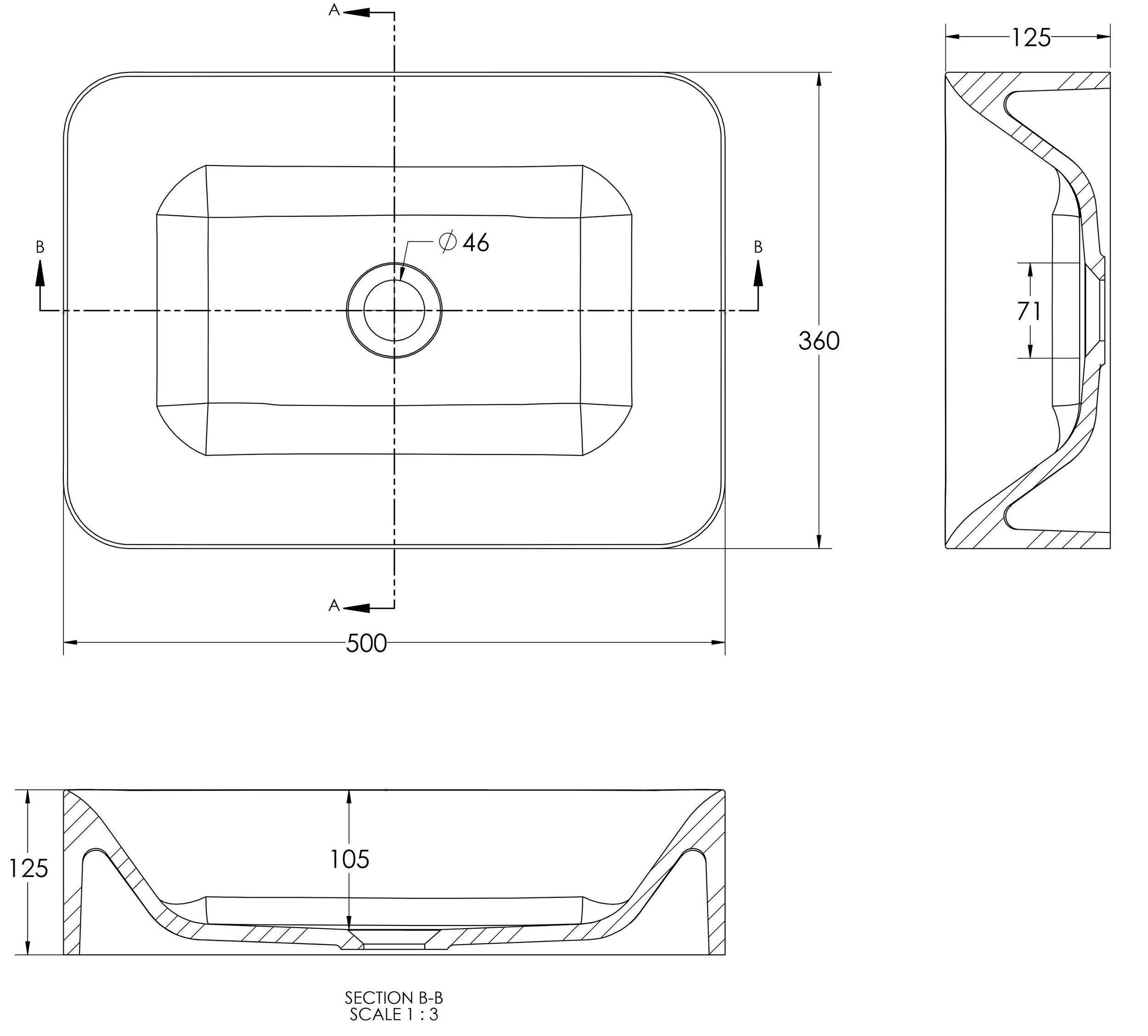 Lavabo sobre encimera NT8566