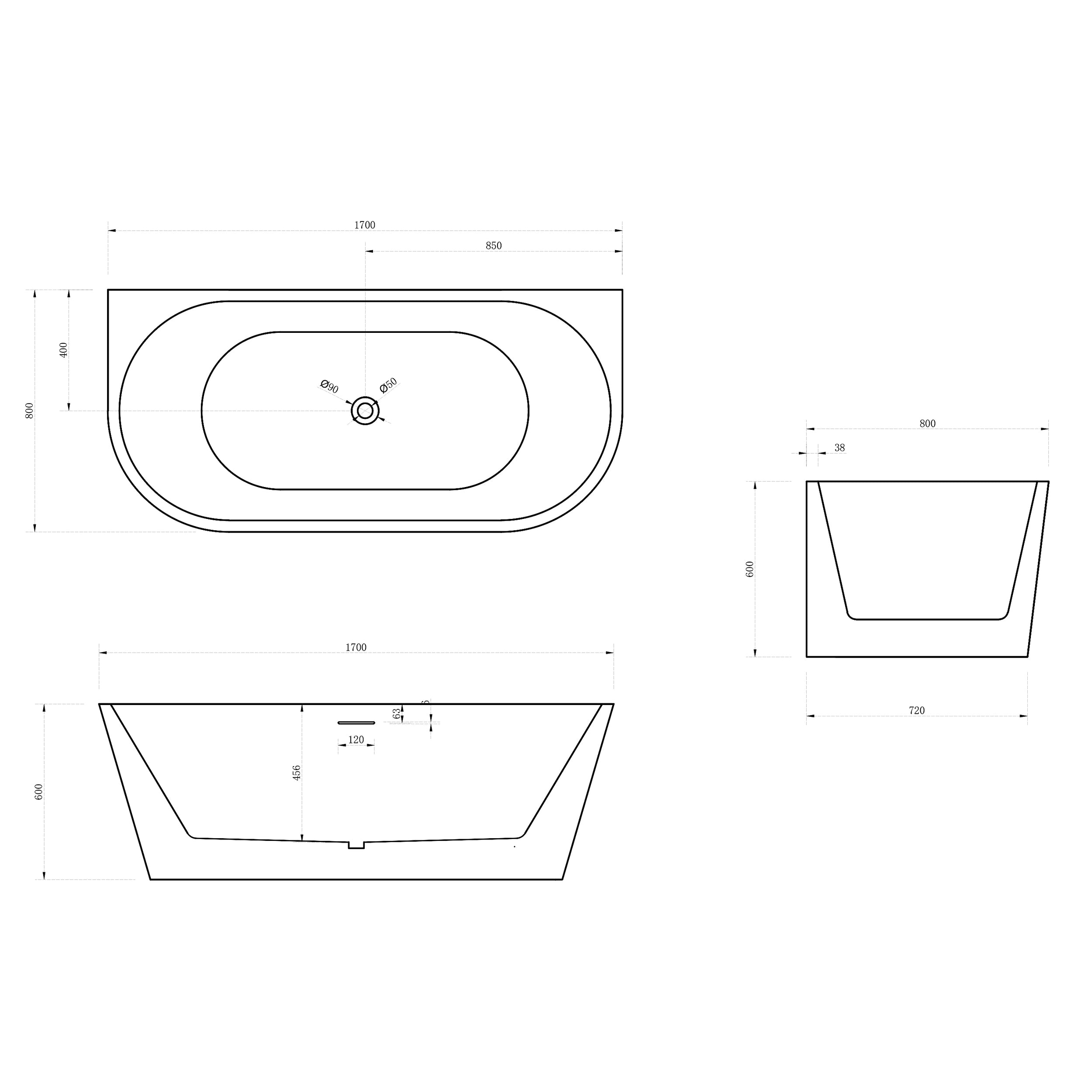Bañera independiente NOVA