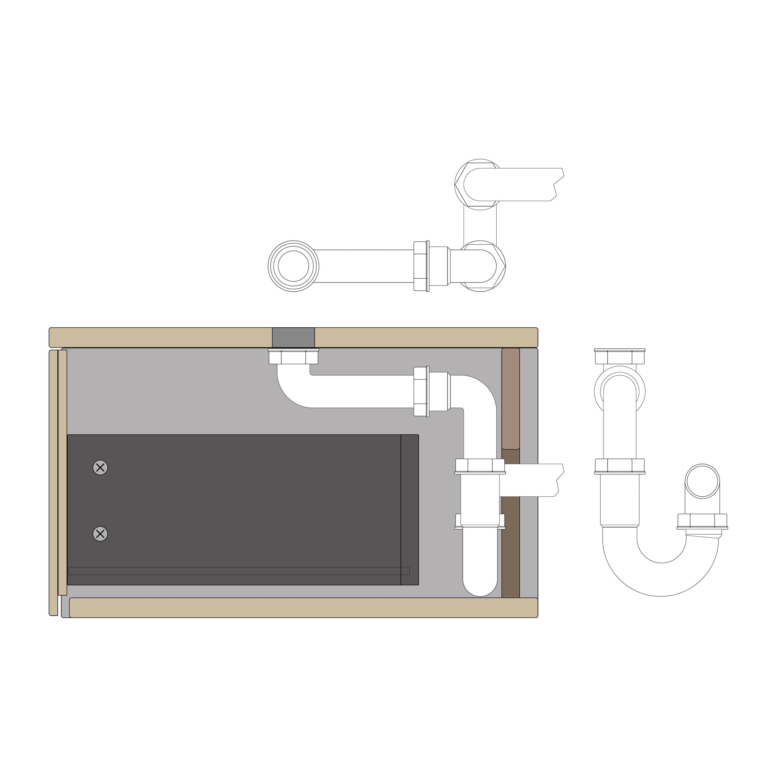 Mueble bajo lavabo TLB 170-48
