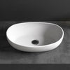 Lavabo de encimera en Solid Surface TWA85 - blanco mate - 50 x 32 x 14 cm