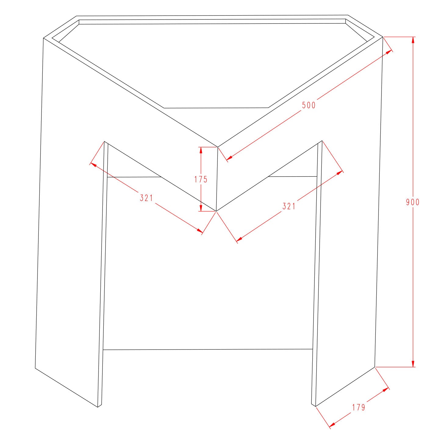 Lavabo de esquina tipo tótem en Solid Surface TWZ70 - blanco mate - 50 x 50 x 90 cm