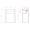 Lavabo de pedestal esquinero TWZ70