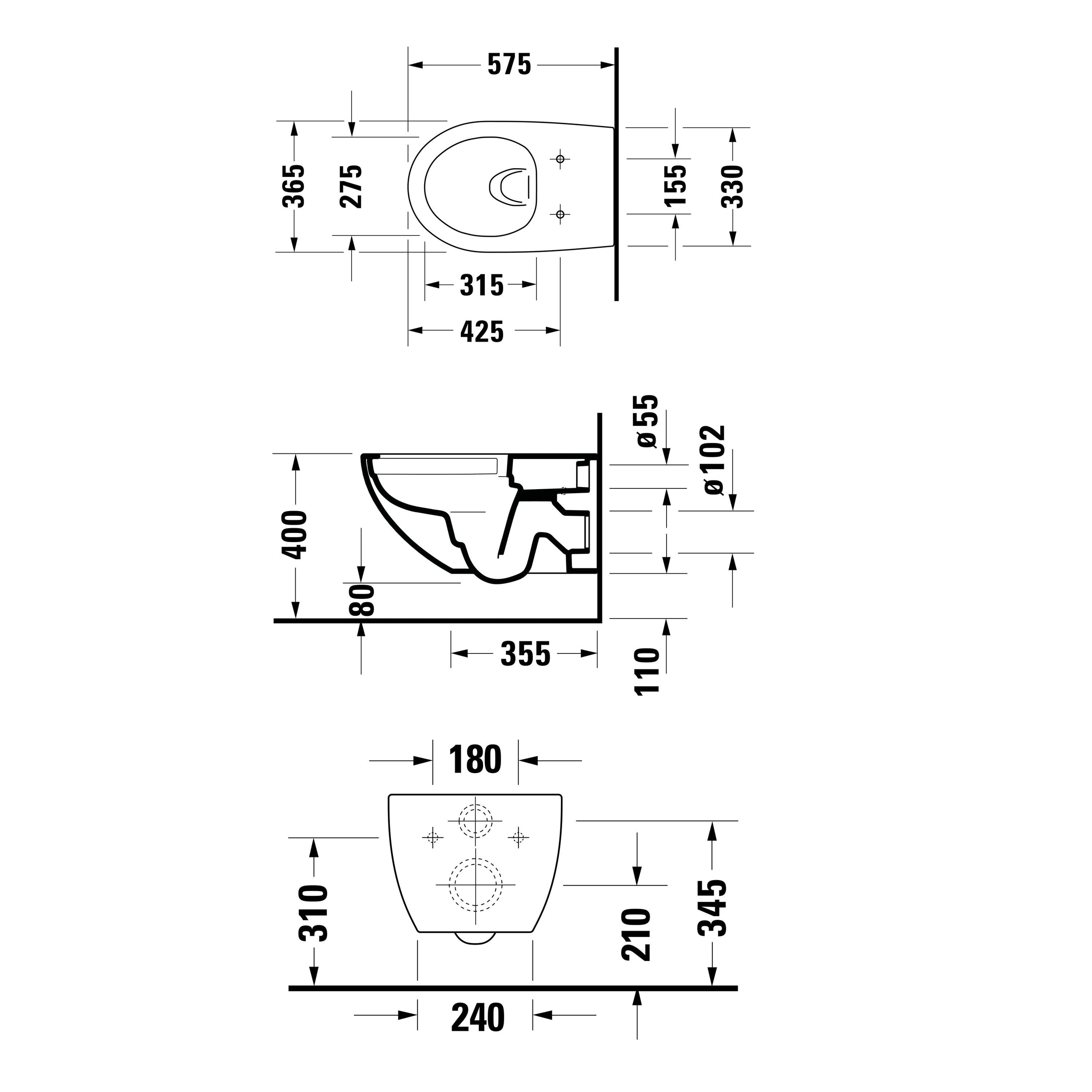 Duravit DuraVento inodoro sin borde