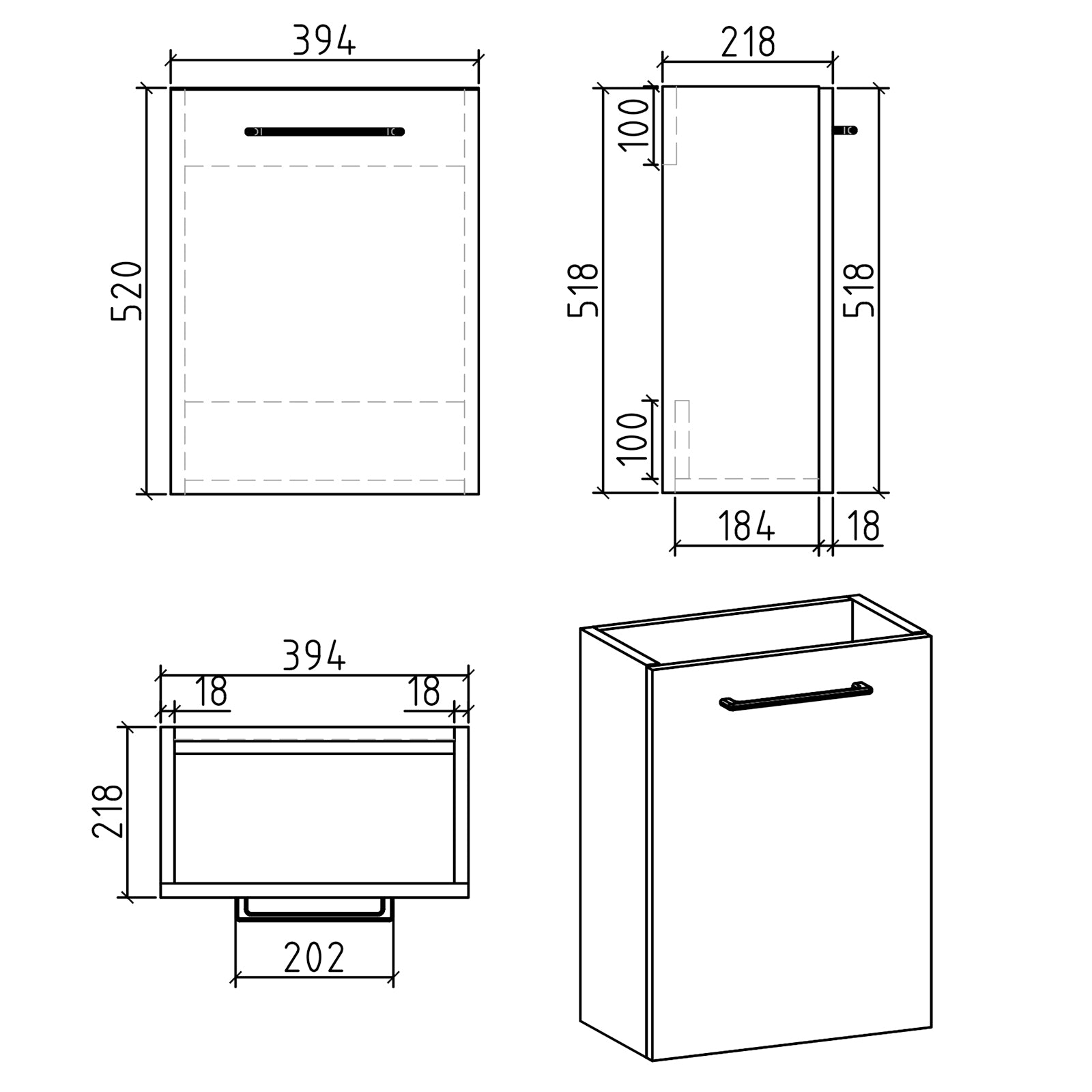 Conjunto de muebles de baño TABLO 400