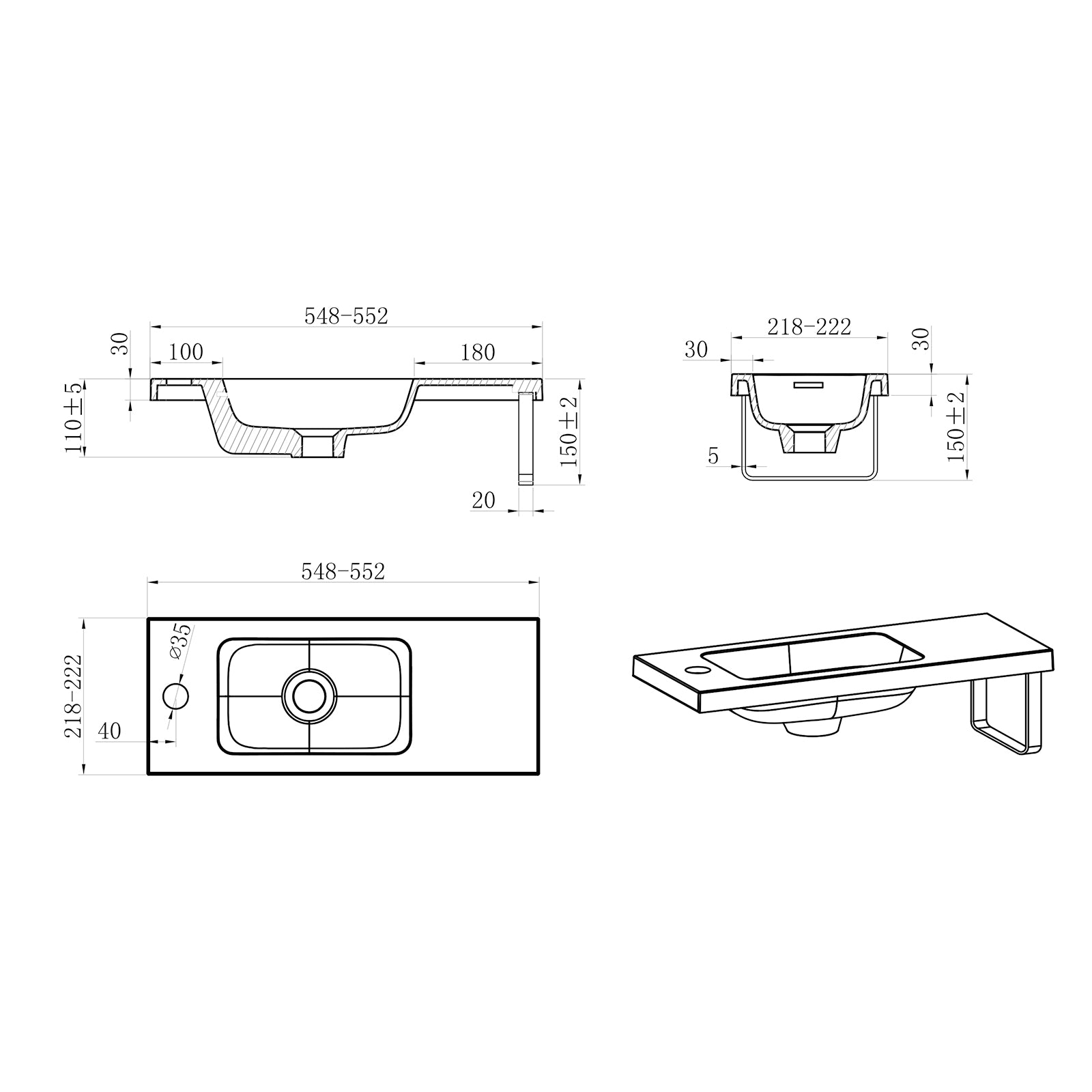 Conjunto de muebles de baño TABLO 400