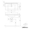Mueble lavabo LAVOA 80 cm