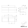 Mueble bajo lavabo ARCTIC 1200 Blanco Softtouch para lavabo sobre encimera