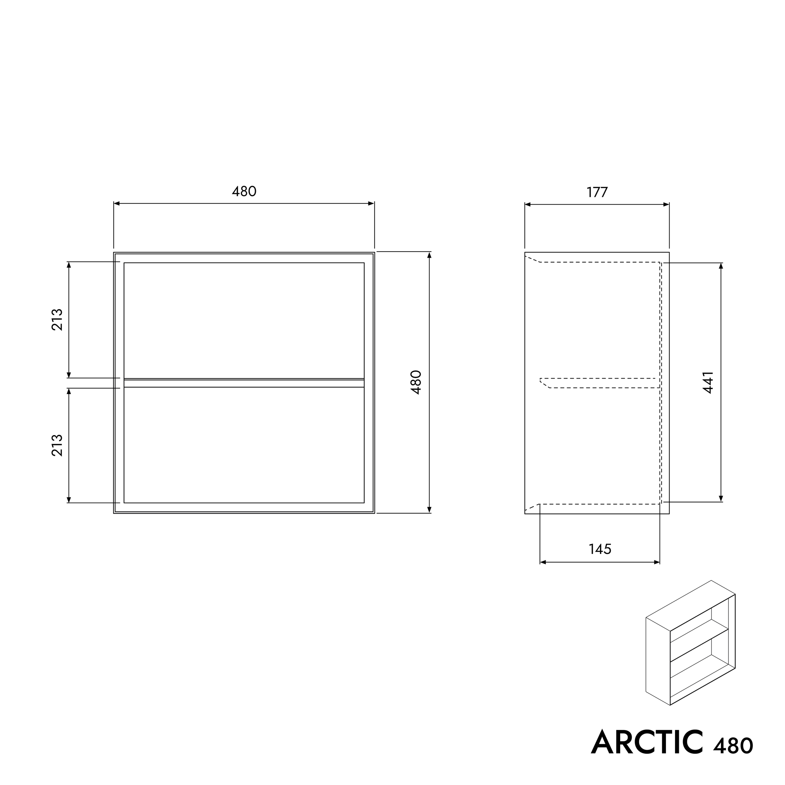 Estante de pared ARCTIC 480