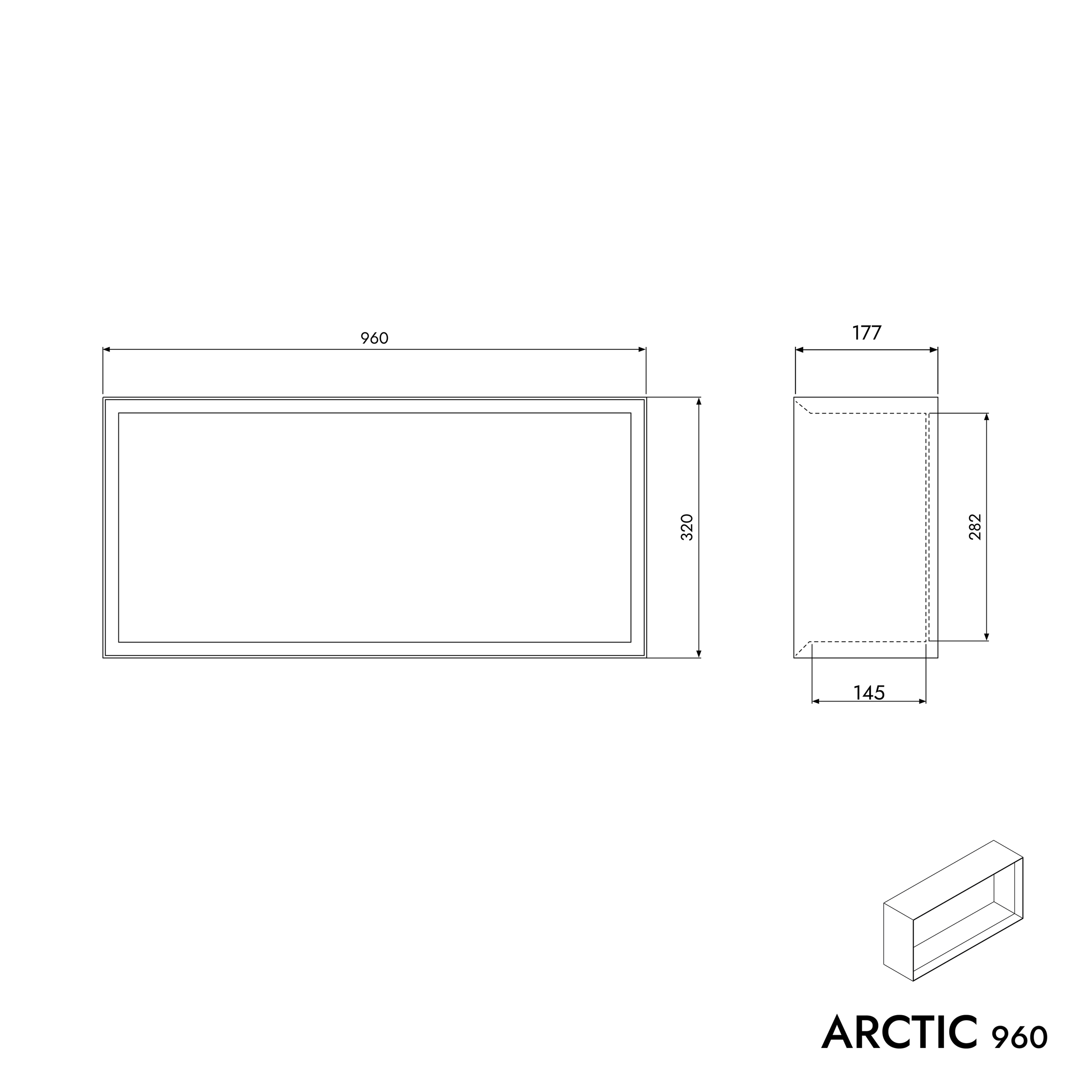 Estante de pared ARCTIC 960