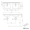 Mueble bajo lavabo AVA 120 cm