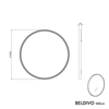 Espejo de baño LED BELDIVO redondo - 100 cm